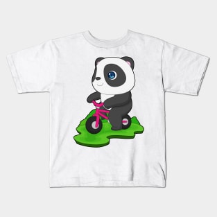 Panda Bicycle Kids T-Shirt